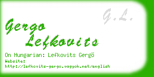 gergo lefkovits business card