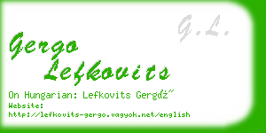 gergo lefkovits business card